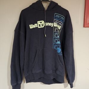 Walt Disney World Hoodie Adult Medium Black Mickey Mouse Puffy Size Small